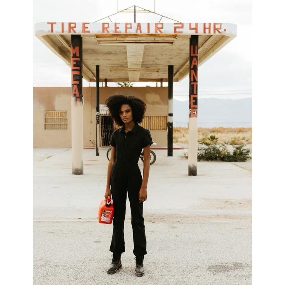 Atwyld Pit Crew Jumpsuit Size XS Black Short Sleeve Coverall